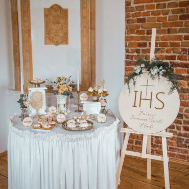 Słodki stół na Pierwszą Komunię Świętą